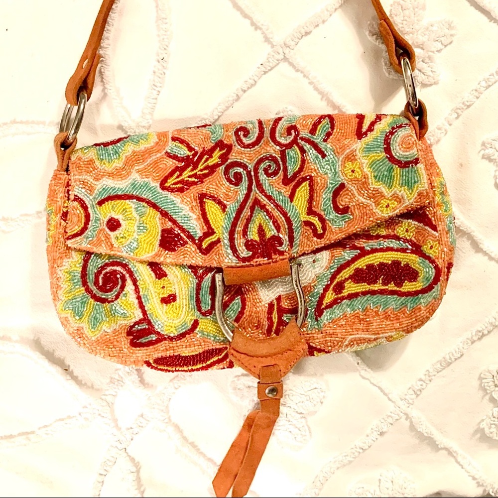 Designer Christina Vintage Beaded Shoulder Bag